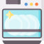an icon of a microwave oven on a black background.