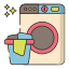 an icon of a washing machine and a cloth.