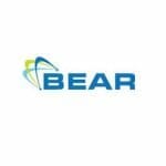 a bear logo on a white background.