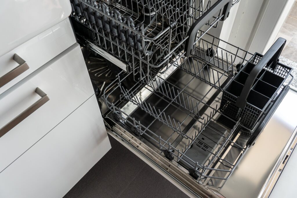 an image of a dishwasher in a kitchen.