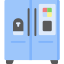 an icon of a blue refrigerator.